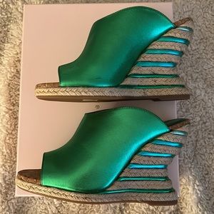 Sophia Webster Carlita Mid Espadrille Mule 39, green